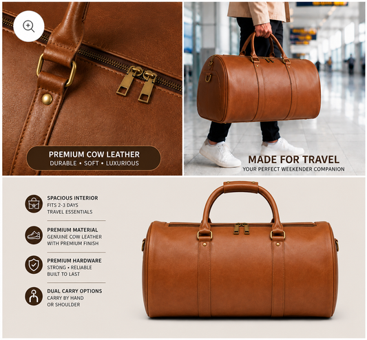 Plain travel duffle bag
